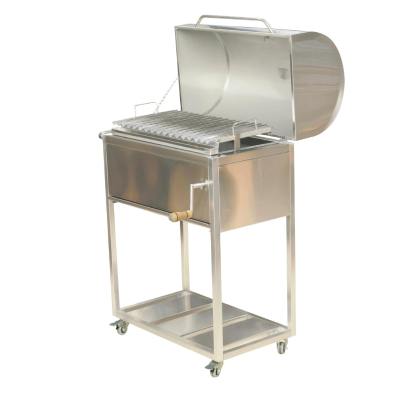 Parrilla inox 70x50 con patas