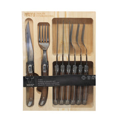 SET CUCHILLOS Y TENEDORES 8 PCS WAYU